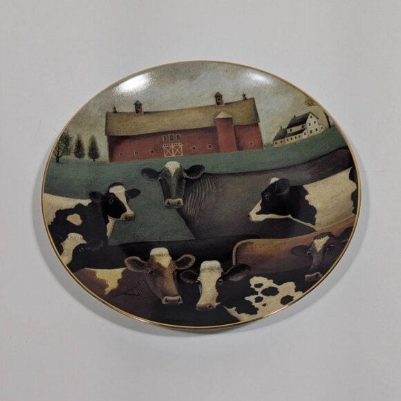 The American Folk Art Collection "The Gathering" Limited Edition Decorative Plat - Picture 6 of 9